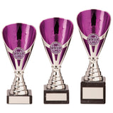 Rising Stars Premium Plastic Trophy Silver & Purple-TR20539