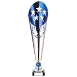 Legendary Lazer Cut Metal Cup Silver & Blue  - TR20550