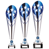 Legendary Lazer Cut Metal Cup Silver & Blue  - TR20550