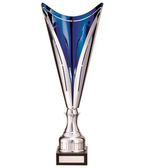 Wave Rider Metal Cup Silver & Blue -TR22301