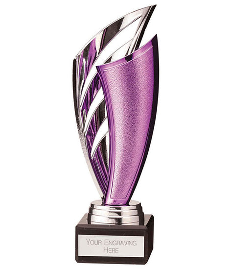 Spartan Plastic Trophy Silver & Purple-TR22540