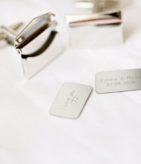 Secret Message Engraved Cufflinks