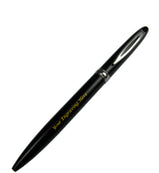 Custom engraved black ballpoint pen