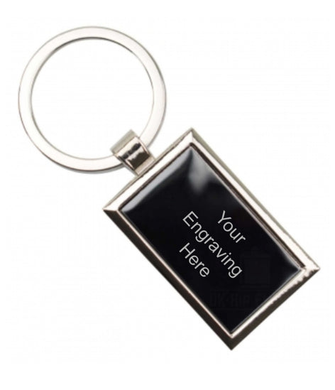 Black Rectangle Keyring