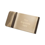 Personalised Brushed Gold Money Clip