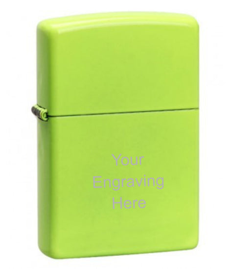 Stainless Steel Neon Green Star Lighter