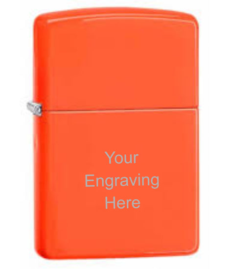 Stainless Steel Neon Orange Star Lighter