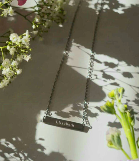 Name Engraving - Silver Necklace